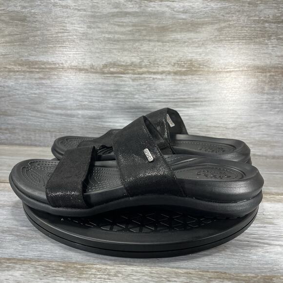 Crocs Women’s Capri Dual Strap Slide Sandals Size 11 - Picture 1 of 8
